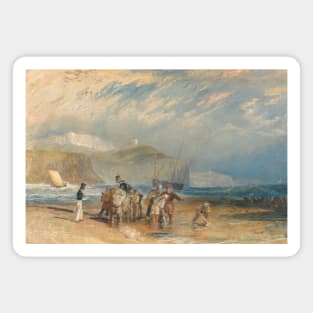 Folkestone Harbour and Coast to Dover by J.M.W. Turner Magnet